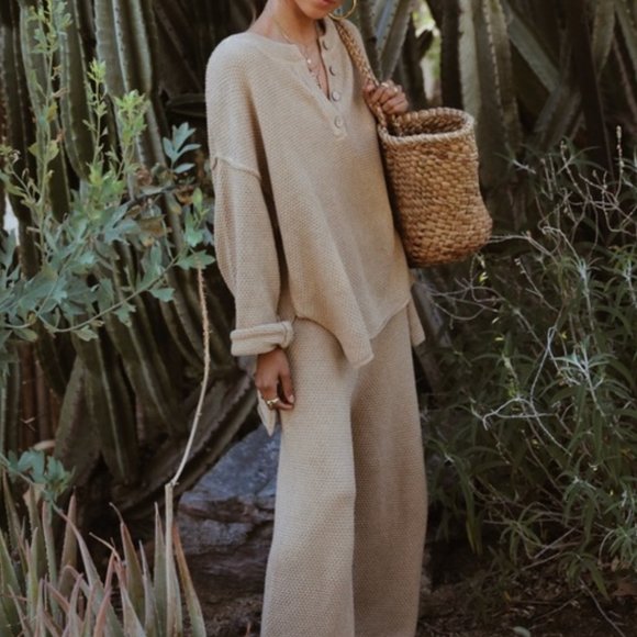 Free People Sweaters - Free People Hailee Sweater Set - Au Lait